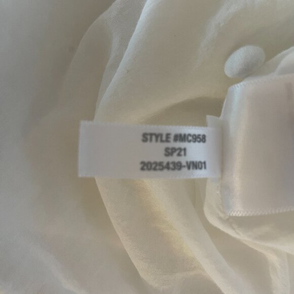 Madewell Embroidered Eyelet Button-Front Tiered Mini Dress, Lighthouse, M, MC958 - Picture 6 of 9